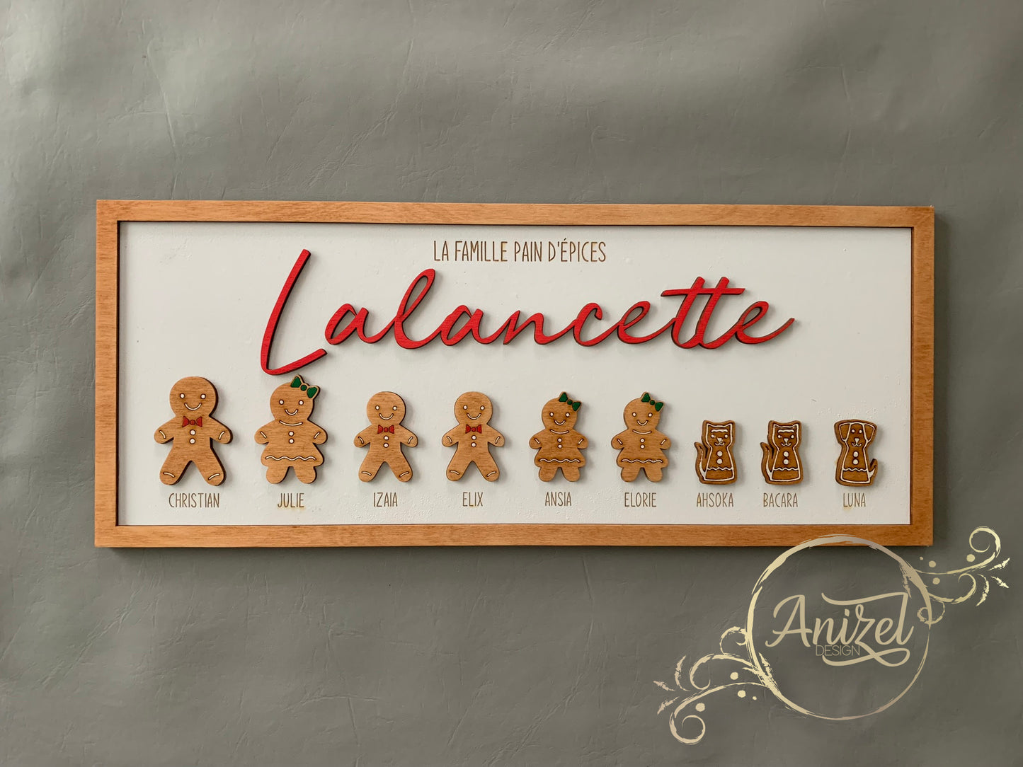 Personalized Gingerbread Family Sign