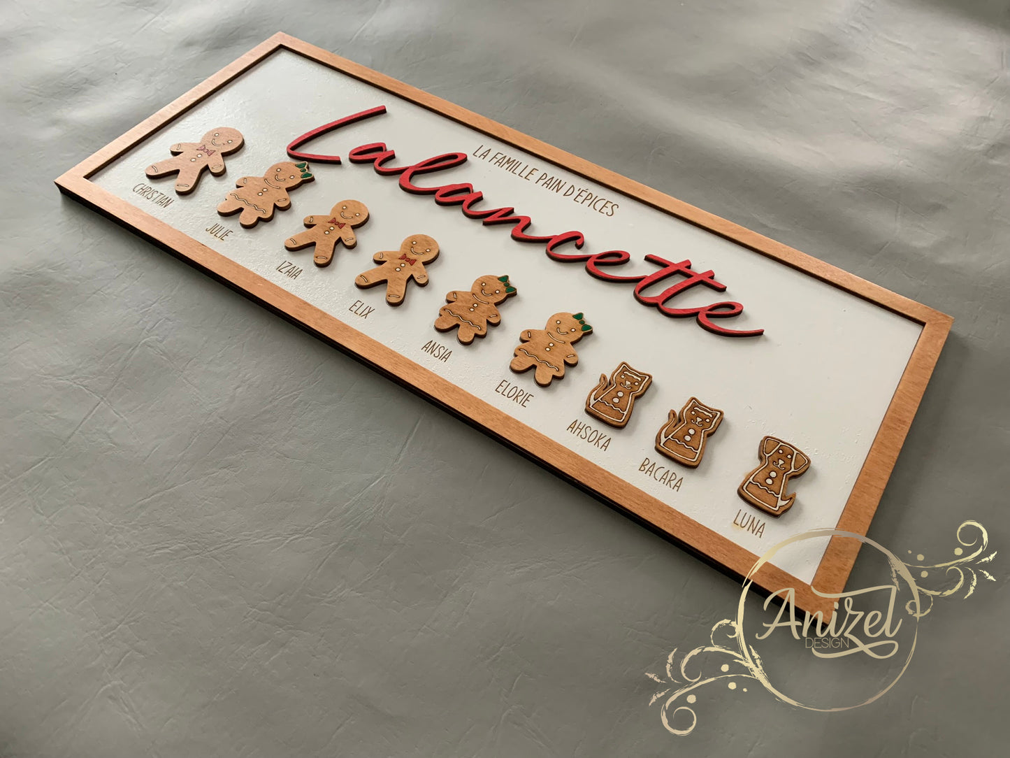Personalized Gingerbread Family Sign